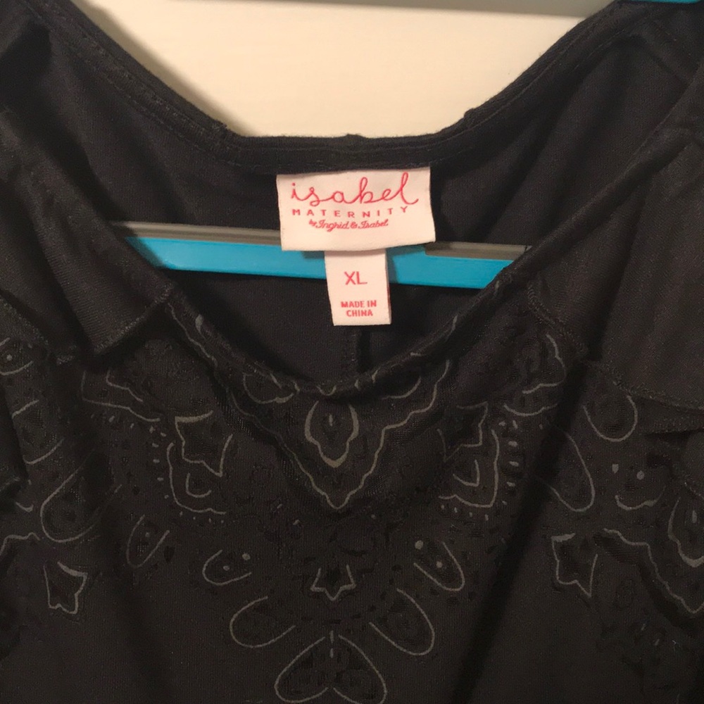 Black, maternity Isabel, cold-shoulder, dress - Picture 4 of 4